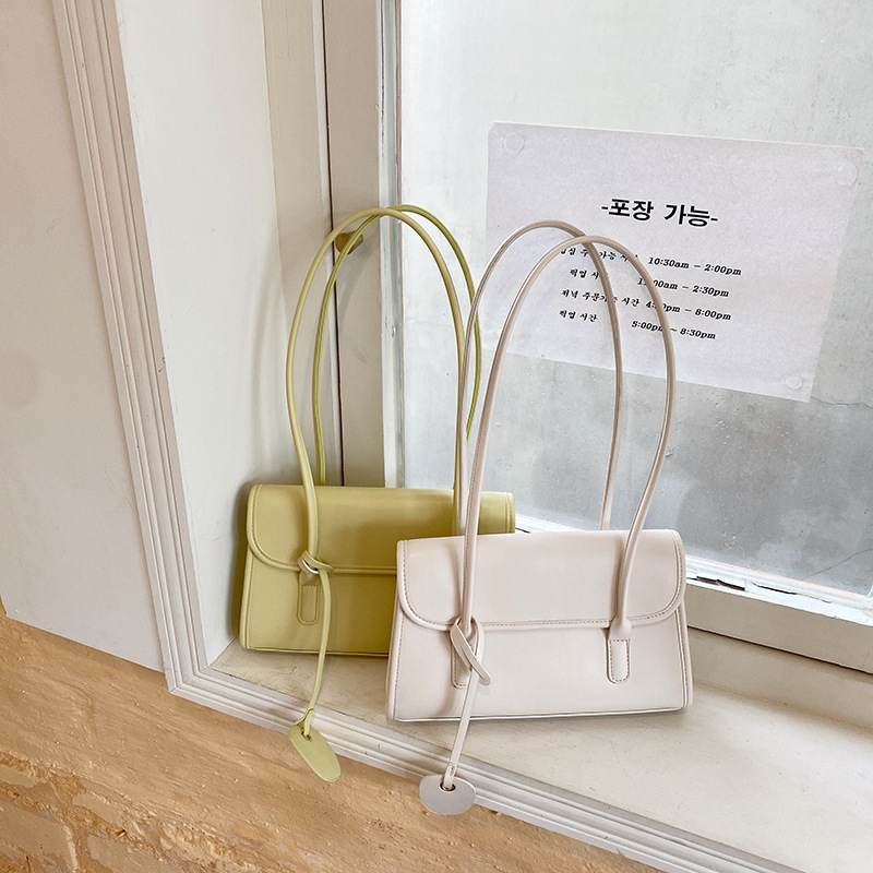 French Chic Shoulder Bag for Women: PU Leather Baguette hot Underarm Bag, 2024 Summer Style