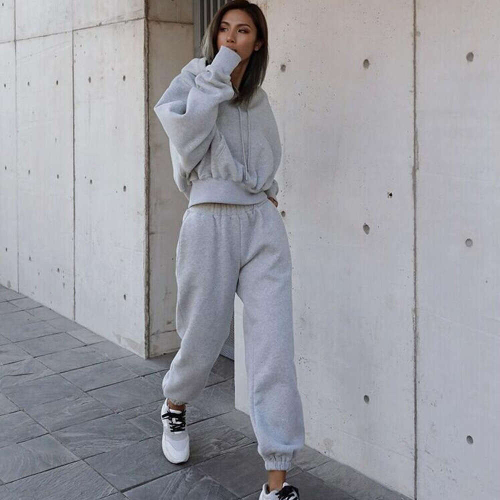 European American Foreign Trade Autumn And Winter New Hoodie Jacket Sports Suit Women's Trendy Clothing Fashion Casual Temperament