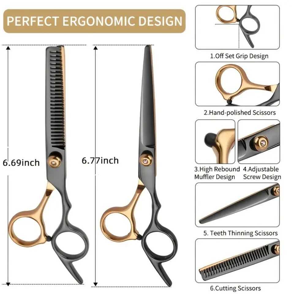 New Arrival Gold black stainless steel professional home barber/salon hair clipper high-quality thin cut used for precise hair Z241213