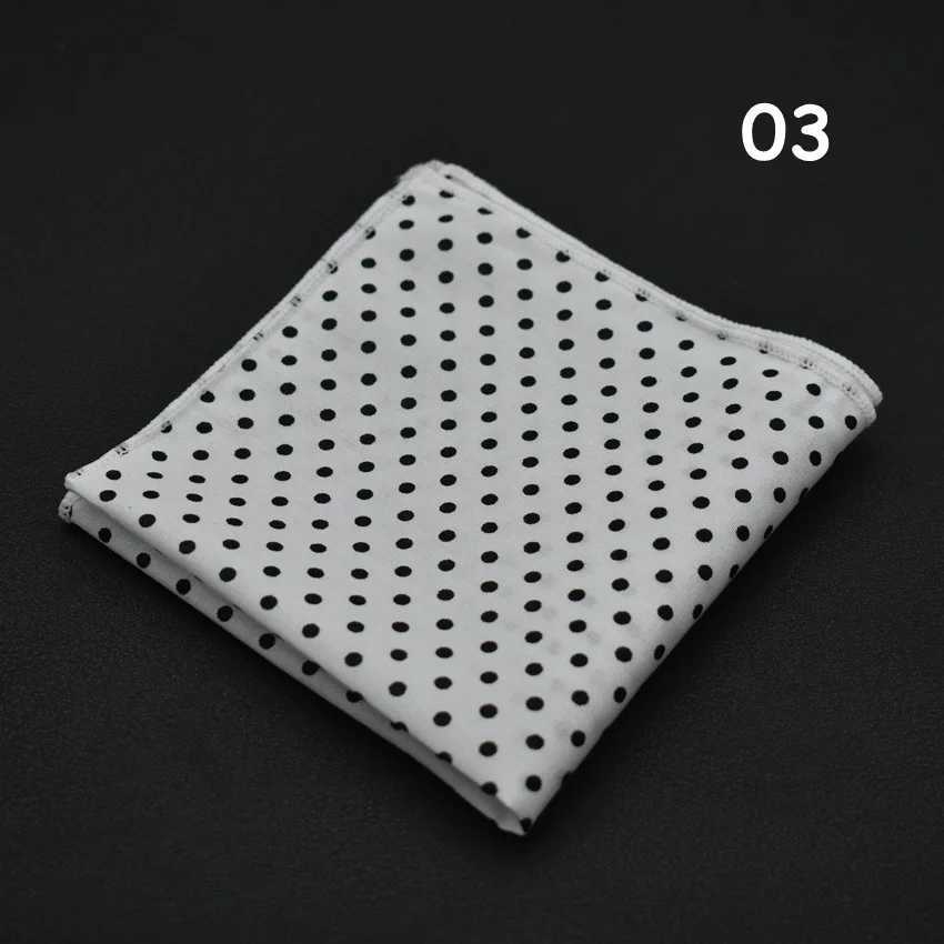 Mens polka dot pocket square cotton white navy blue steering formal dress wedding party set scarf bridal room chest towel Hanji W241213