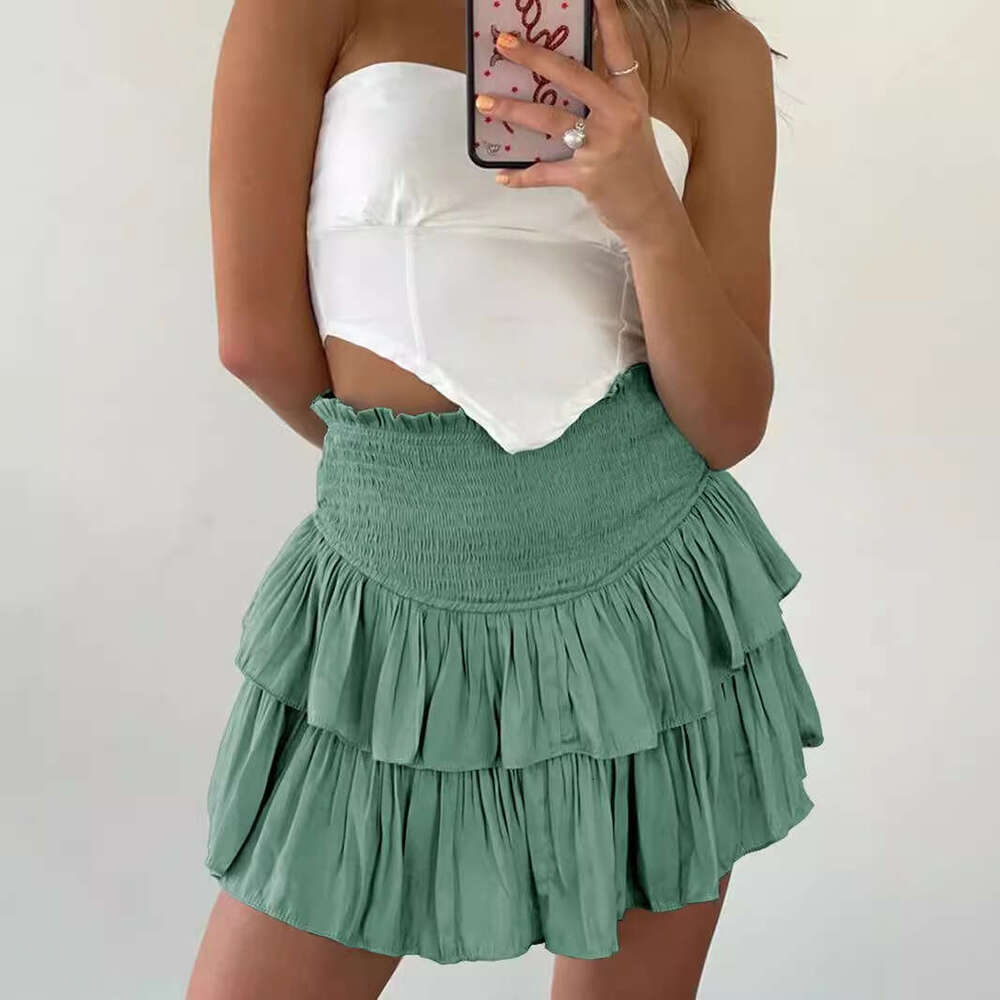 New European And American Women's Clothing With Irregular Ruffle Edges, Fluffy Pleated Short Half Skirt, Fashionable Quality, Classic