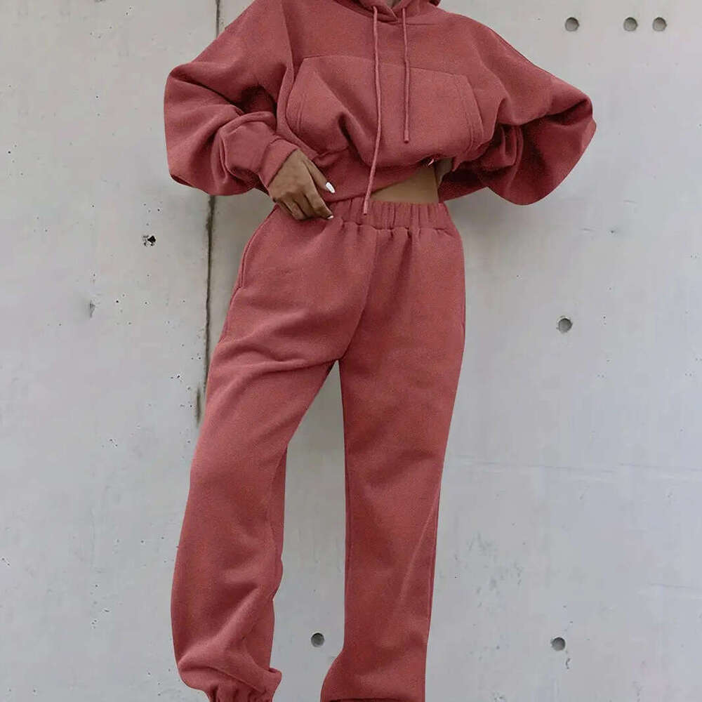 European American Foreign Trade Autumn And Winter New Hoodie Jacket Sports Suit Women's Trendy Clothing Fashion Casual Temperament