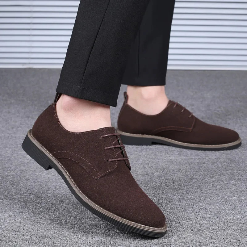 mens Oxford suede leather dress shoes mens casual shoes sports shoes Moccasins Loafers mens classic apartment derby shoes 241213