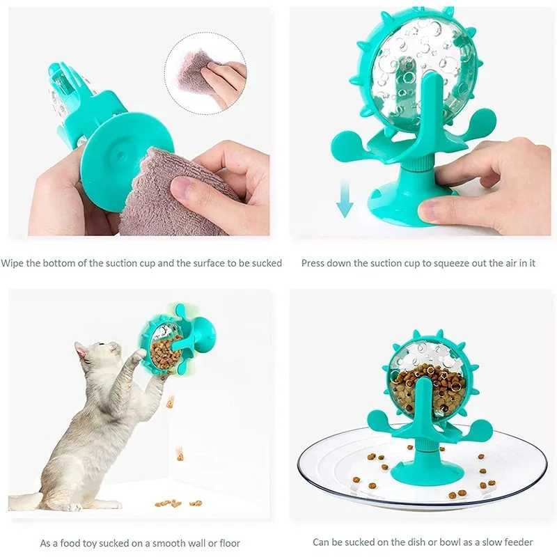 Dog Puzzle Toys Rotatable Wheel Treat Leaking Toy For Cat Small Dogs Slow Feeder Dispenser Interactive Improve IQ X241213