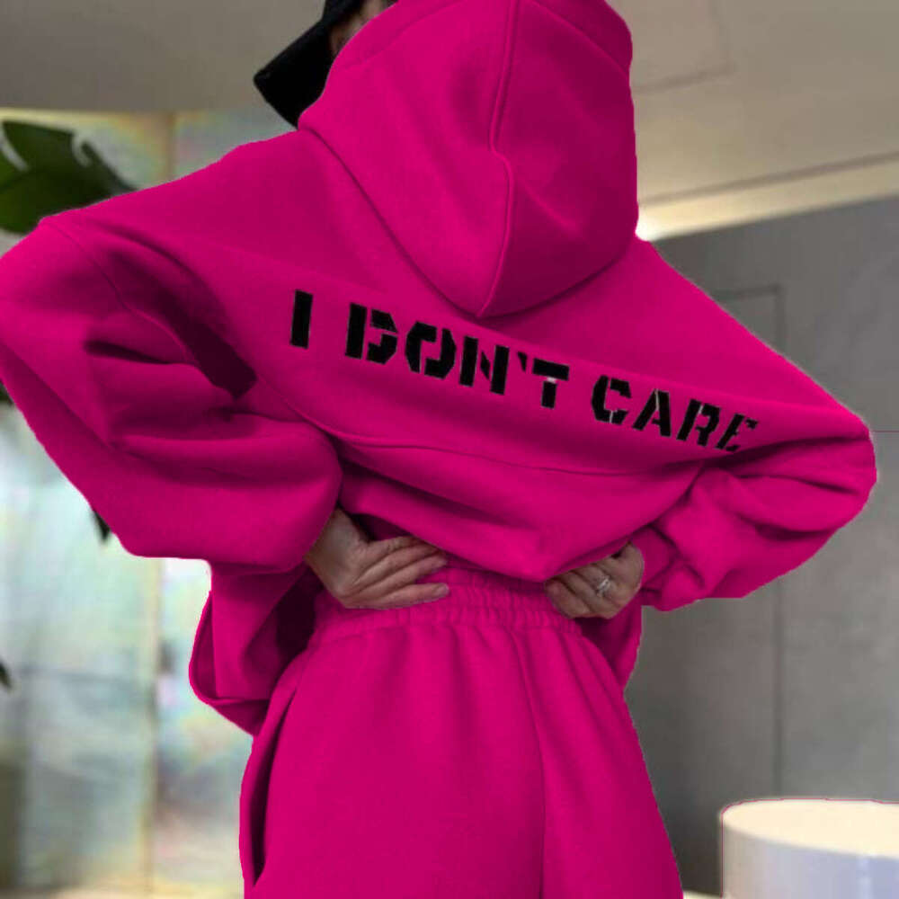 European American Foreign Rade Spring Auumn Women's Fashion Hooded Prined Sweashir, Spors Leisure Sui, Rendy Clohing, Fashionable And Casual
