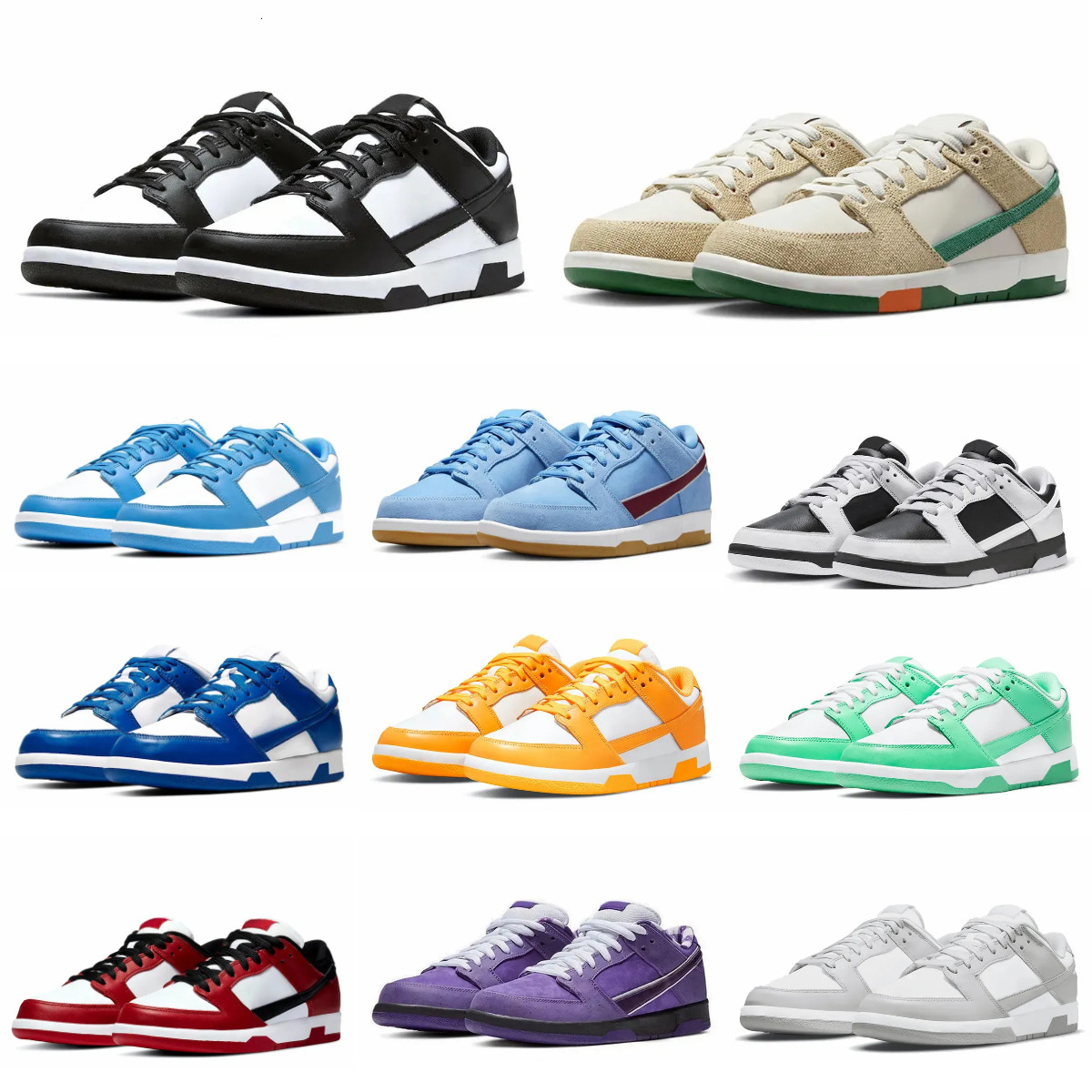 2025 Designer Men Running Shoes Panda White Black UNC Jarritos Blue Dust Grey Fog Photon Sneaker Syracuse Candy Vintage Green Mummy Sail Trail Women Trainers Sports