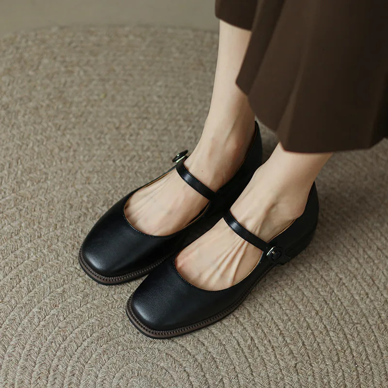 Fedonas Concise Women Pumps Office Womens Casual Low Heels Mixed Colors Mary Janes Shoes Womens Spring/Summer Collection 241213