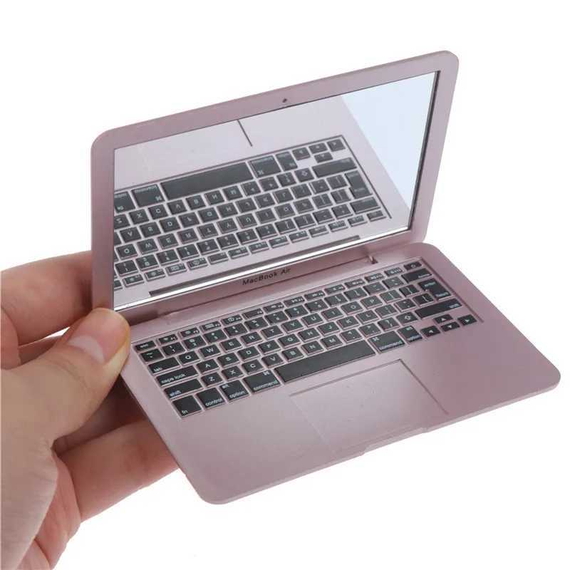 Hot Sale 1pc Creative laptop shape Mini Pocket Laptop Portable Folding Mirror Compact Makeup Cosmetic Pocket Mirror BeautyXJ241213