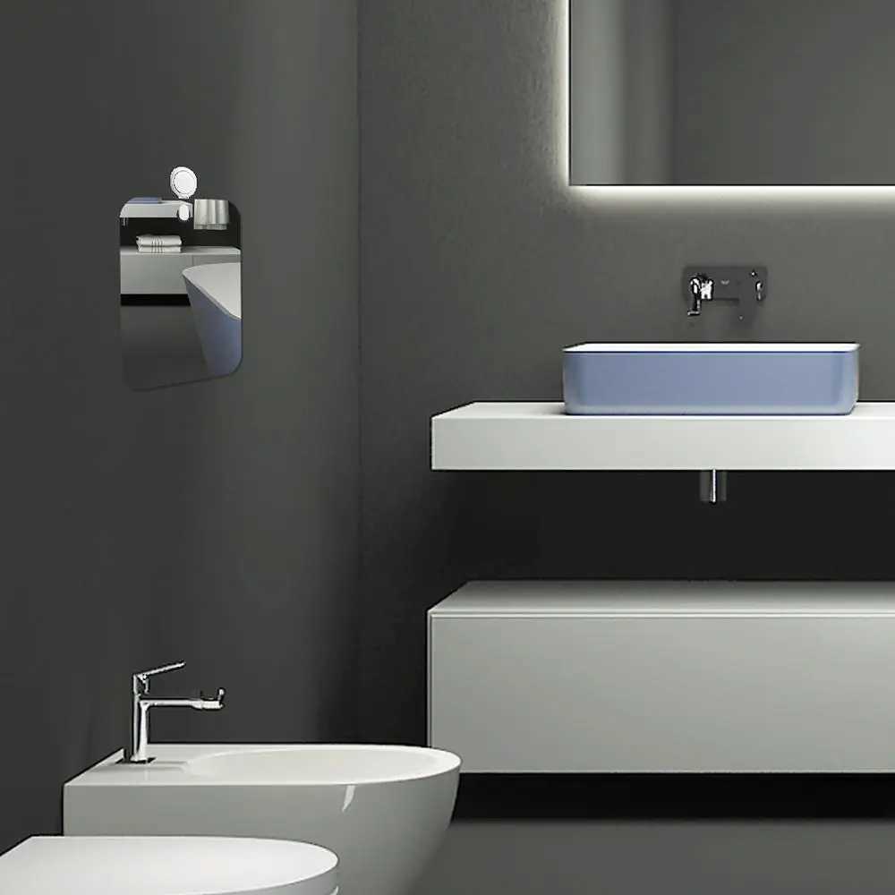 Fogless Mirror Acrylic Bathroom Tools Shaving Mirror Women High Quality Washroom Travel Accessories Makeup Mirror PortableXJ241213