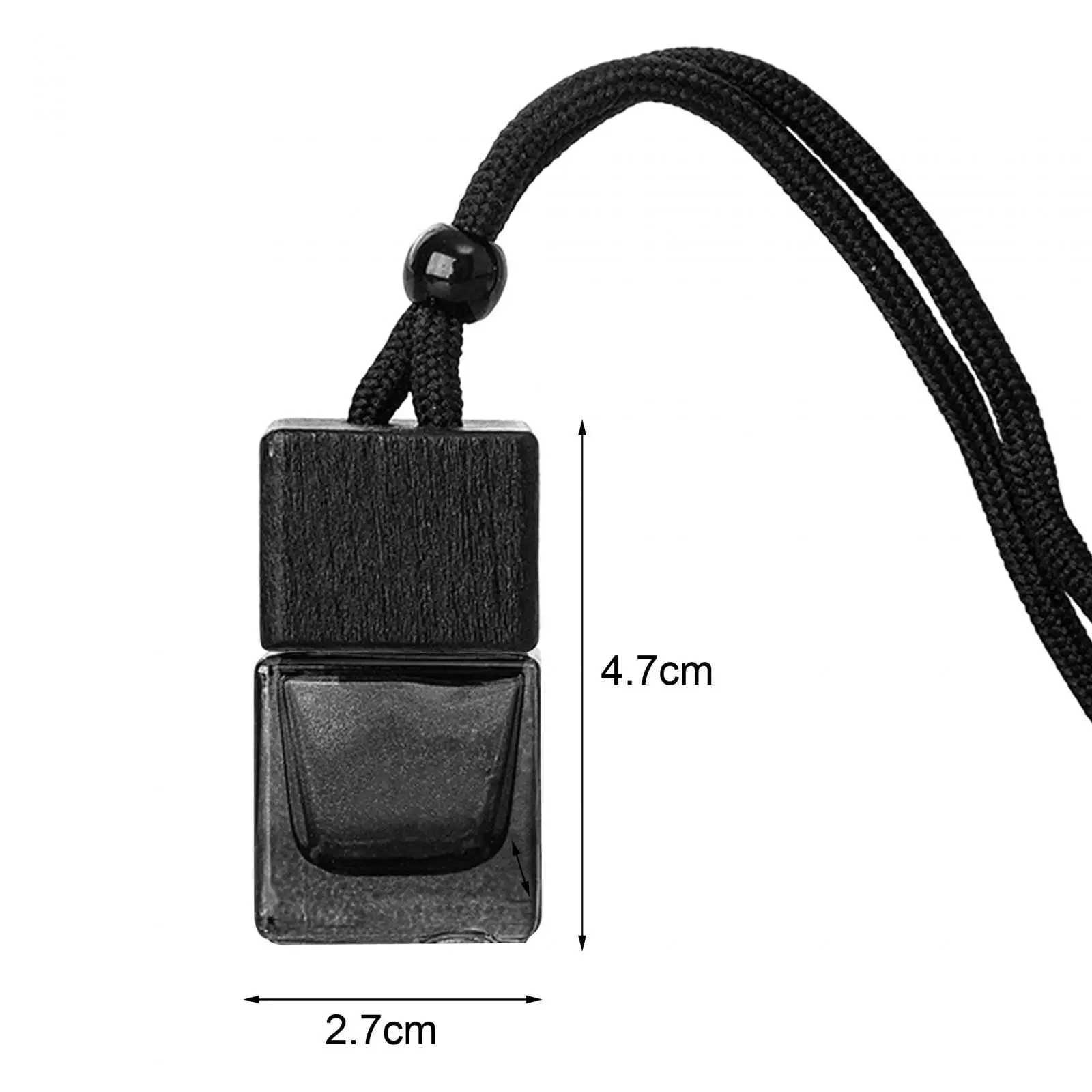 3Pcs Car Empty Refillable Fragrance Hanging Essential Oil Diffuser Bottles for Car Decorative Black 8mlXJ241213