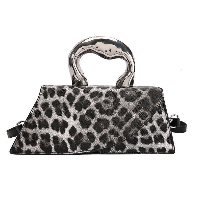 Niche design bag for women, internet celebrity, spicy girl leopard print small square high-end handbag, shoulder crossbody bag, 2024 new style, chic a