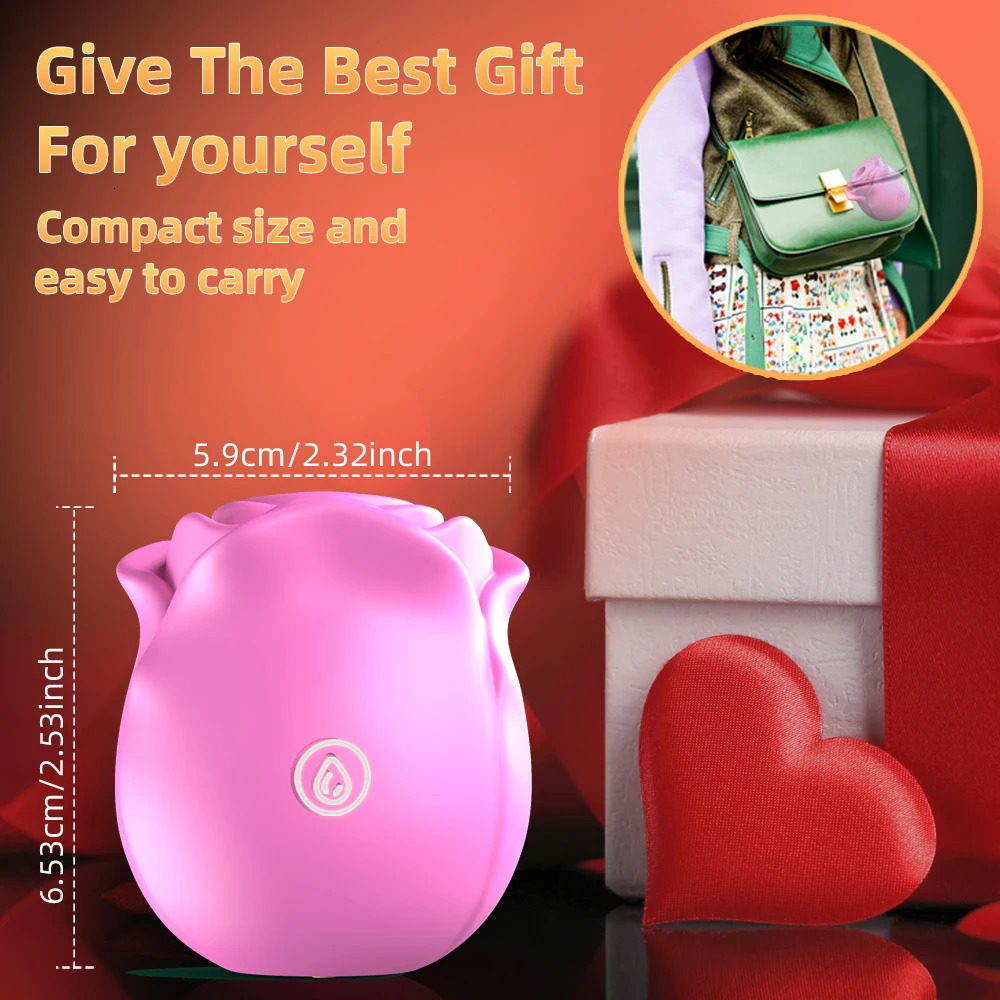 Powerful Gentle SuckingRose Vibrator Toy for Women Vacuum Stimulator Oral Nipple Clit Sucker Female Sex Goods Adult 241213