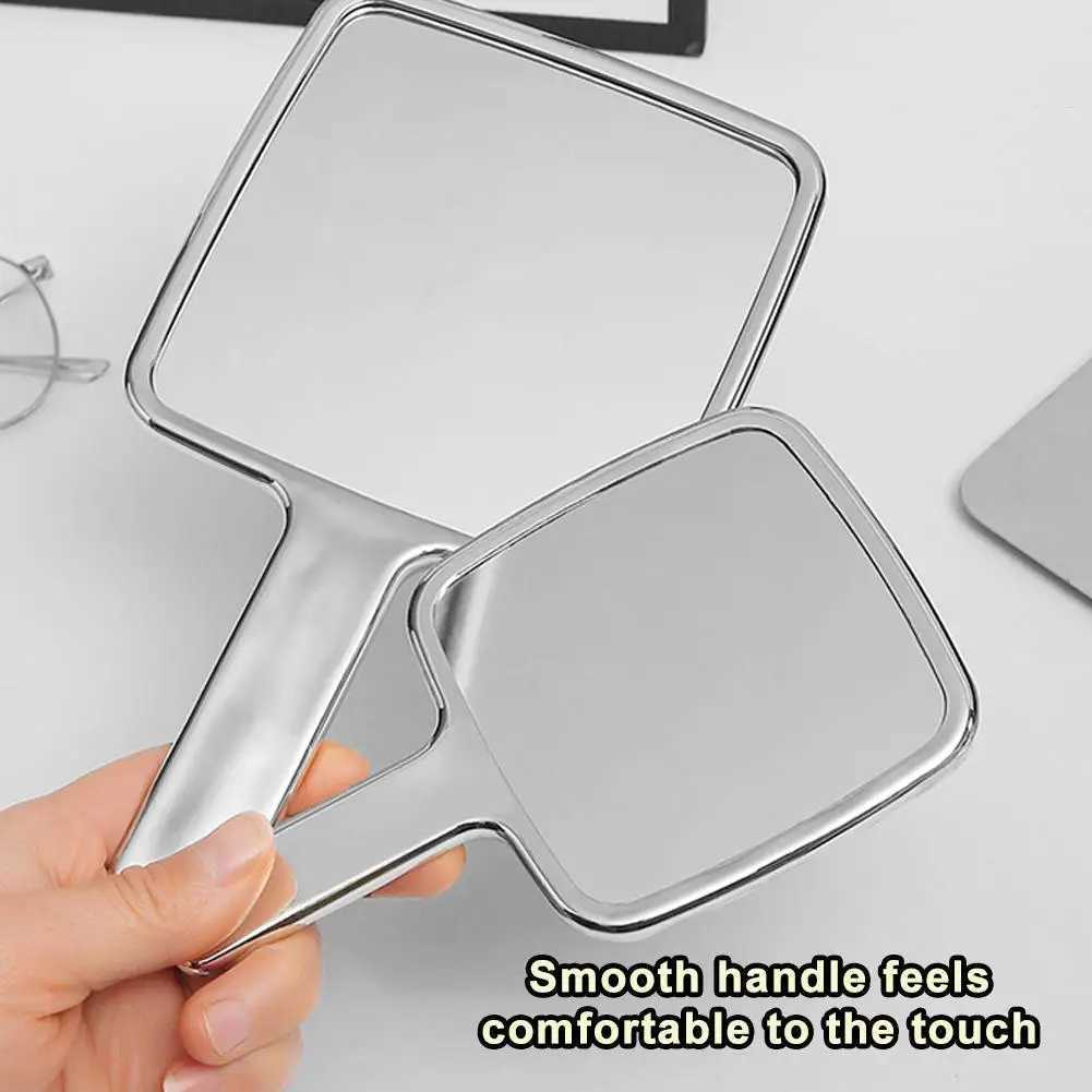 Portable Ins Liquid Shape Square Mirror Mini Hand-held Desktop Cosmetic Mirror Makeup Mirror Travel Beauty MirrorXJ241213