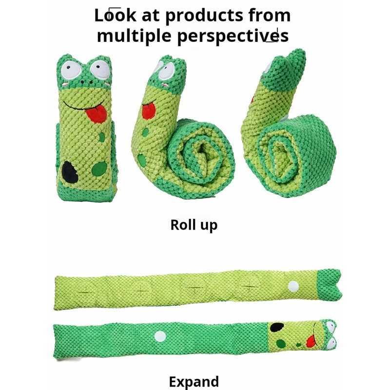 Plush sound dog puzzle toy folding snail sniffing interactive squeezing food mole pet toy foraging training supplies X241213
