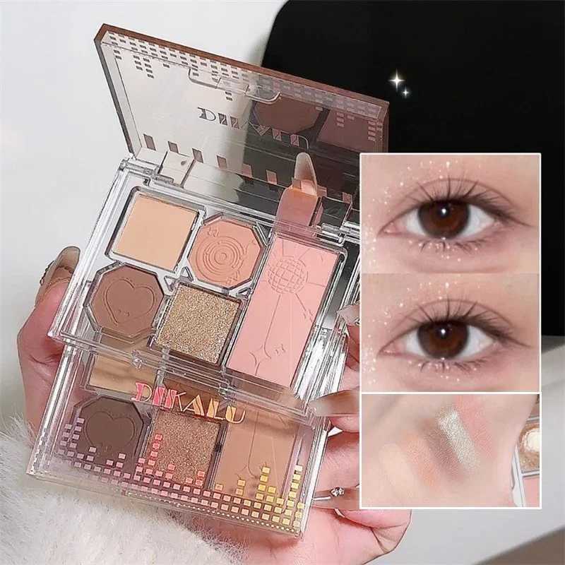 5-color eye shadow palette matte bare brown purple highlights eye shadow durable waterproof natural daily makeup W241213
