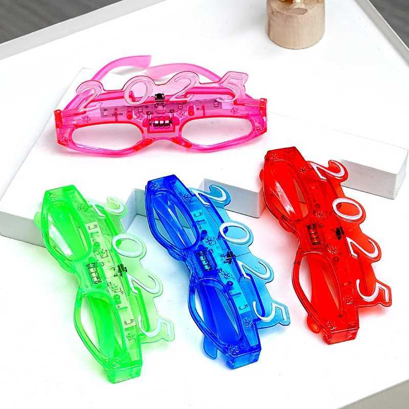 Sunglasses 1-20pcs LED 2025 Glasses Glow Party Supplies Light Up Sunglass for Kids Adult Birthday Neon Wedding Thanksgivings Xmas New Years H241213