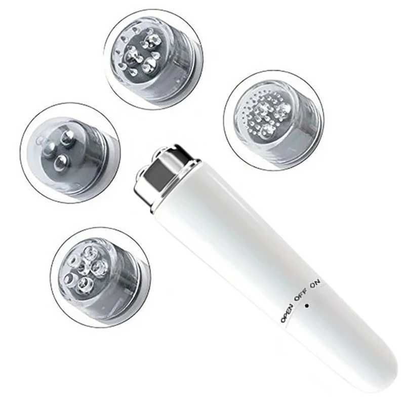 4 Mini Massage Pens Electric Eye Massager Face Body Massager Essence Introducer Beauty Massager White Pink W241213