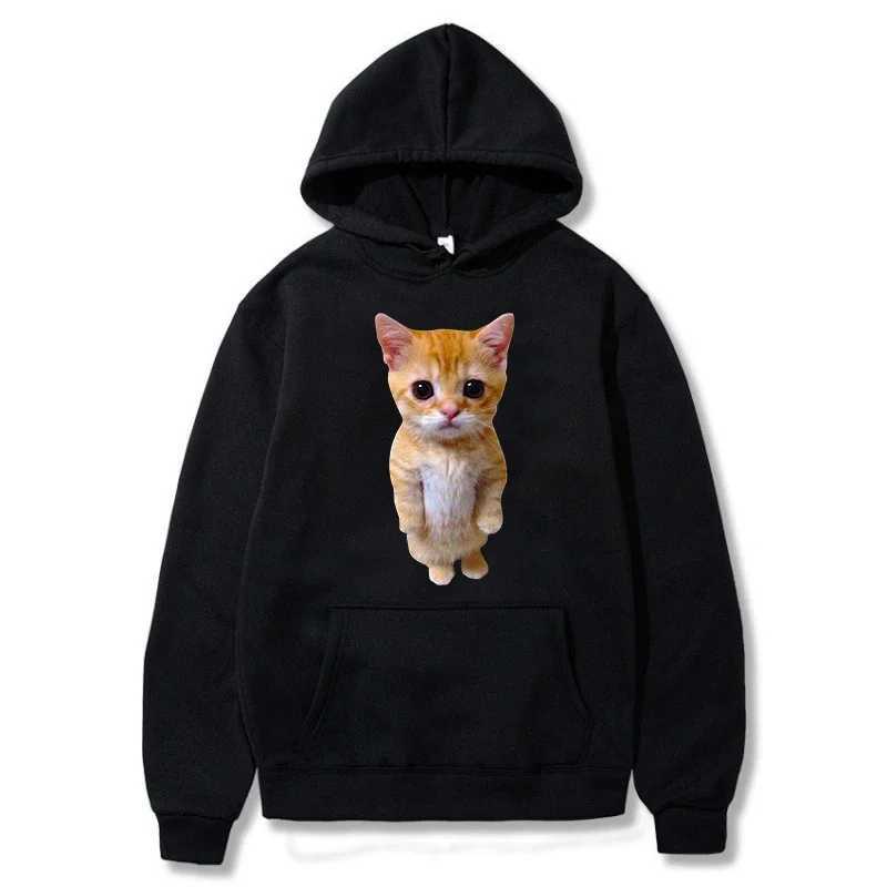 2024 Autumn Funny Cat Printed Women Casual Multi-color Hoodies Women Men Harajuku Pullover Girl Boy Casual Fashion Clothes Tops W241213