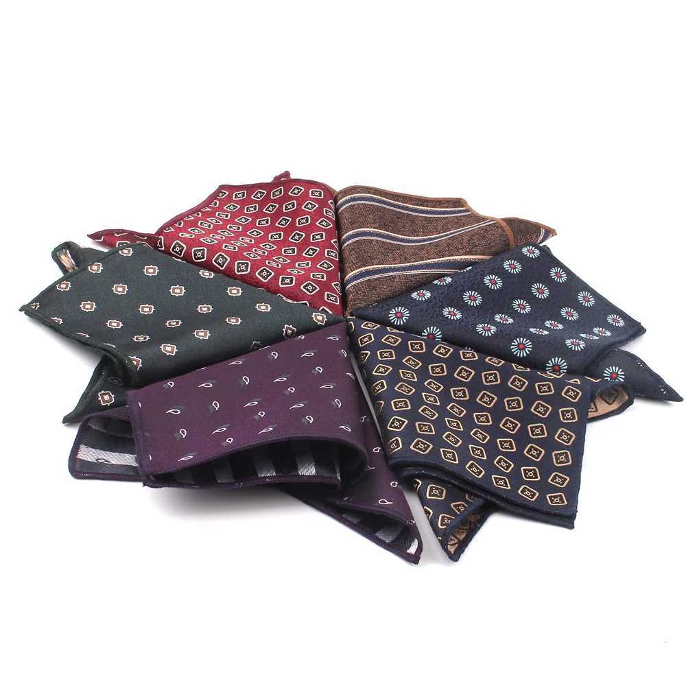 Flat Jacquard Pocket Square Mens and Womens Striped Chest Towels Hanky Gentlemen Mens Set Handheld Pocket Towels W241213