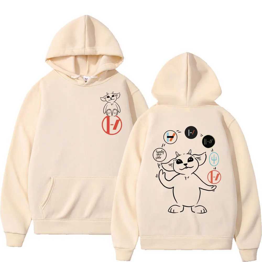 Twenty One Pilots Bands Graphic Hoodie Rock Hip Hop Vintage Hooded Sweatshirts Men Women Fashion Casual Oversized Pullovers W241213
