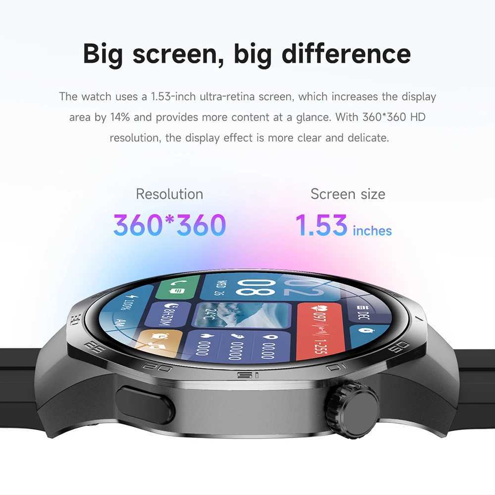 High Quality GPS NFC GT5 Pro Max is suitable for smartwatch mens 360 * 360 AMOLED screen heart rate BT call waterproof mens smartwatch O241213