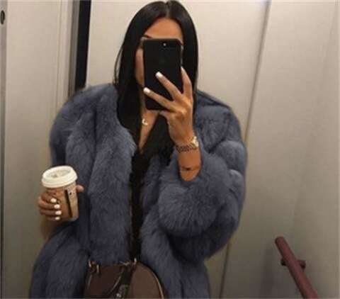 European American Winter Warm And Casual Sexy Solid Color Round Neck Slimming Cardigan Long Sleeved Plush Temperament Women's Jacket Fashionable 