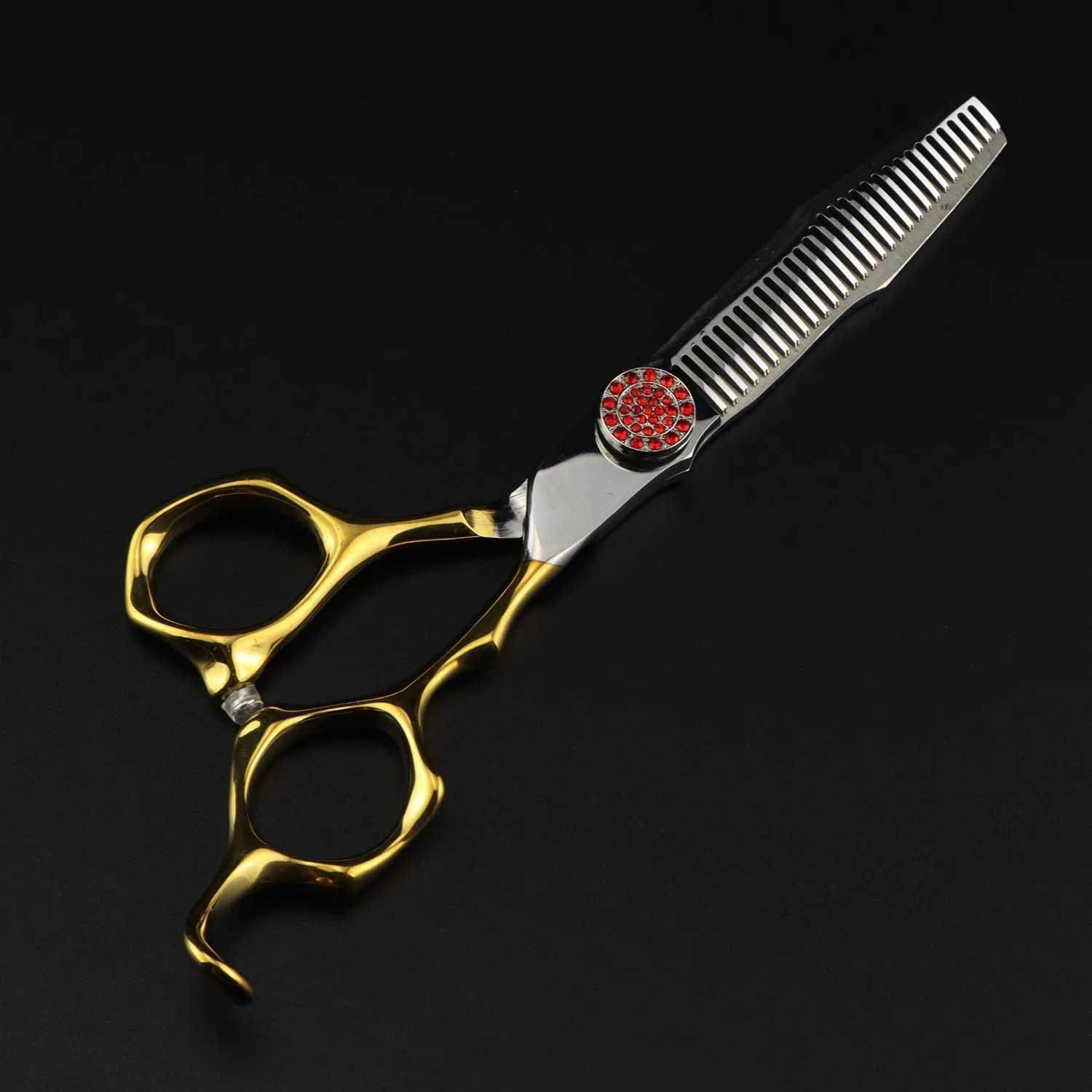 New Arrival Professional JP440C Steel 6-inch Ruby Golden Hair Clip Hair Clip Slim Barber Z241213