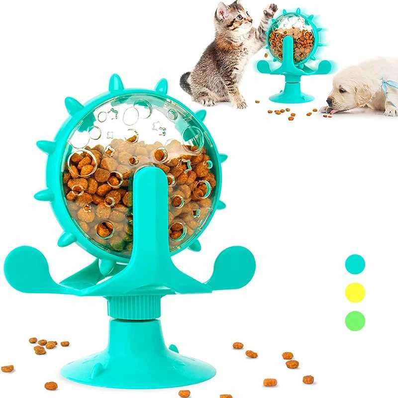Dog Puzzle Toys Rotatable Wheel Treat Leaking Toy For Cat Small Dogs Slow Feeder Dispenser Interactive Improve IQ X241213