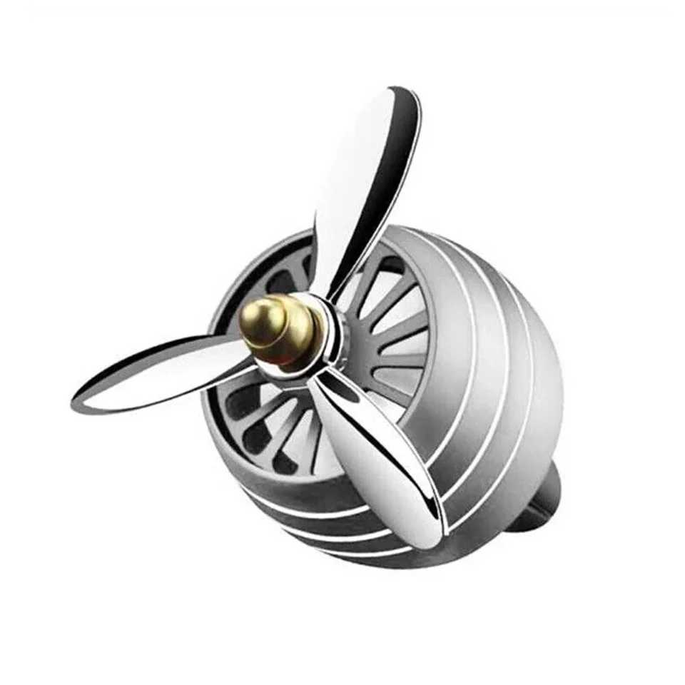 Car Air ener Rotating LED Fragrance Dispenser Fragrance Car Propeller Air Outlet 3-leaf Fan Car Diffuser For Air VentXJ241213