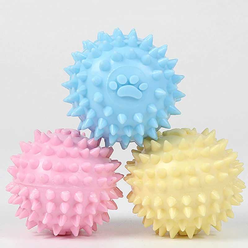 Small pet chew toy plush cleaning teeth TPR bite resistant hedgehog ball puppy interactive game puzzle toy pet supplies X241213