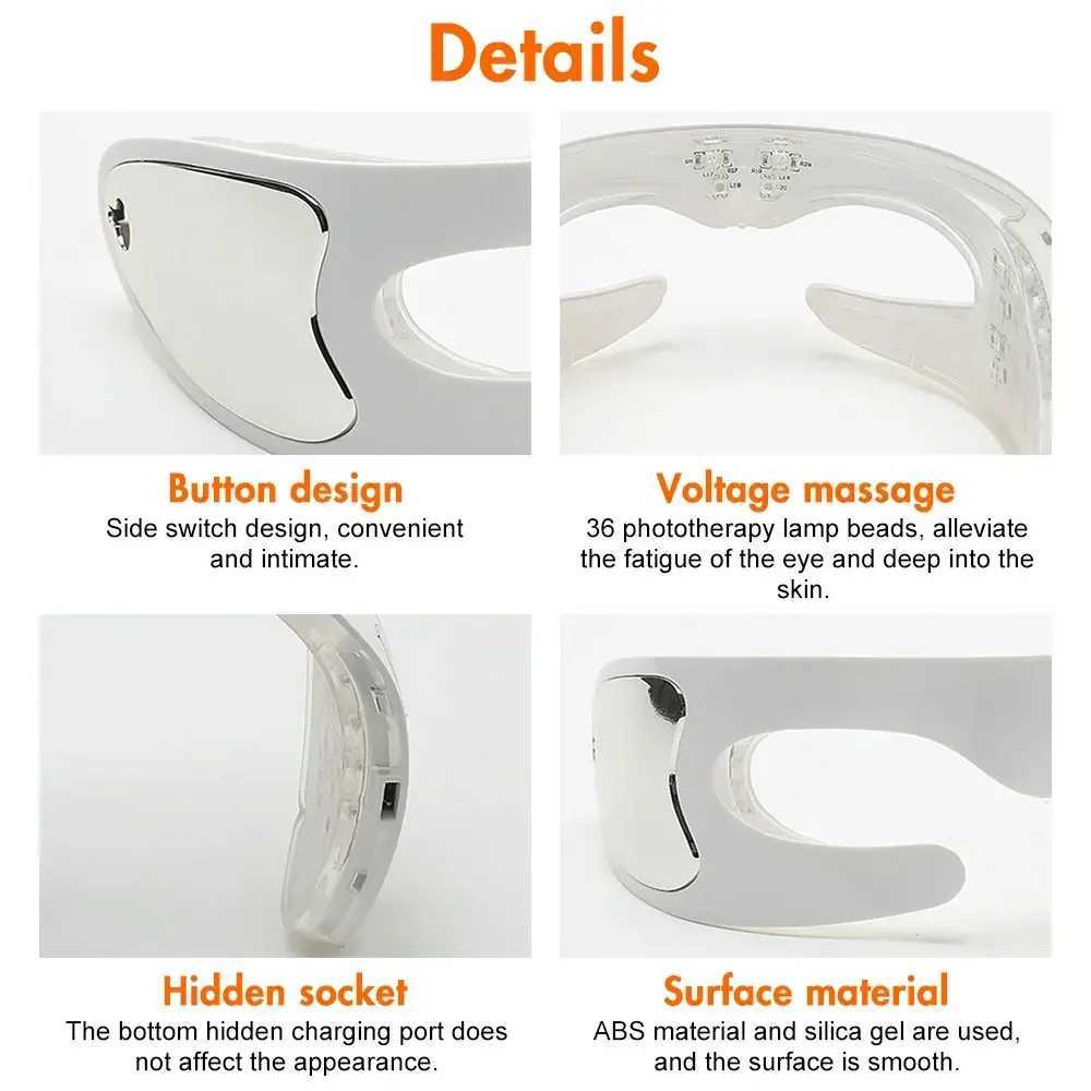 Eye Care Instrument Electric Eye Massager LED Phototherapy EMS Vibration Heating Fatigue Eye Bag Beauty Devices W241213