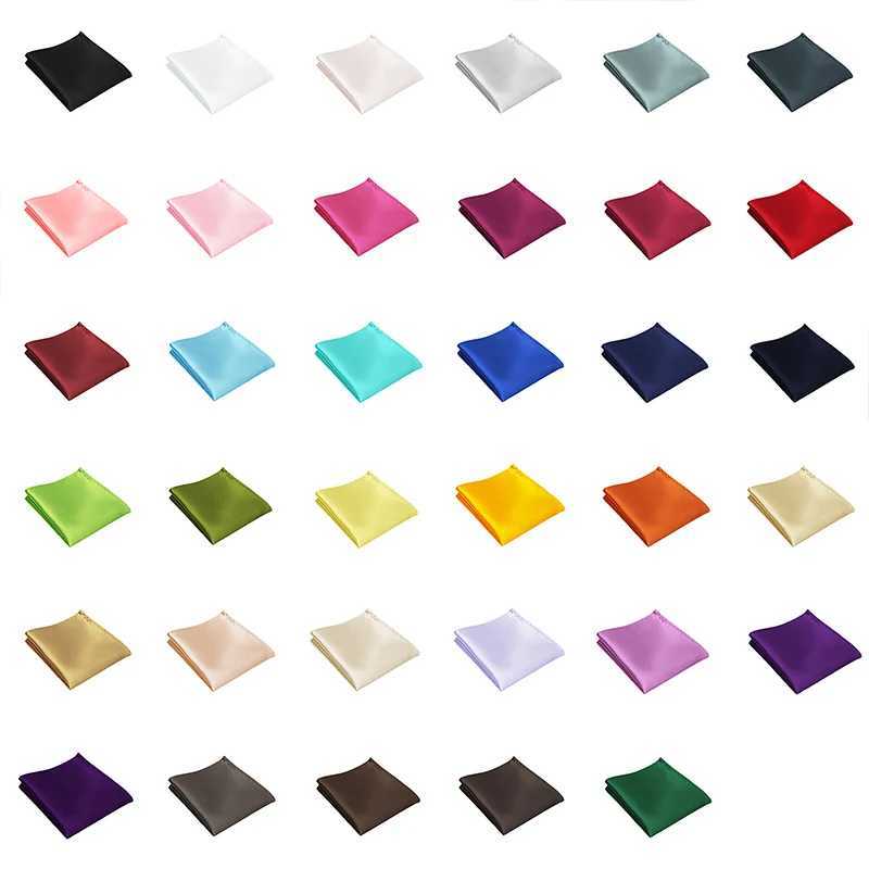 Satin Handkerchief For Men Candy Color Mens Suits Pocket Square Business Chest Towel Hanky Suit Napkin Solid Sale W241213