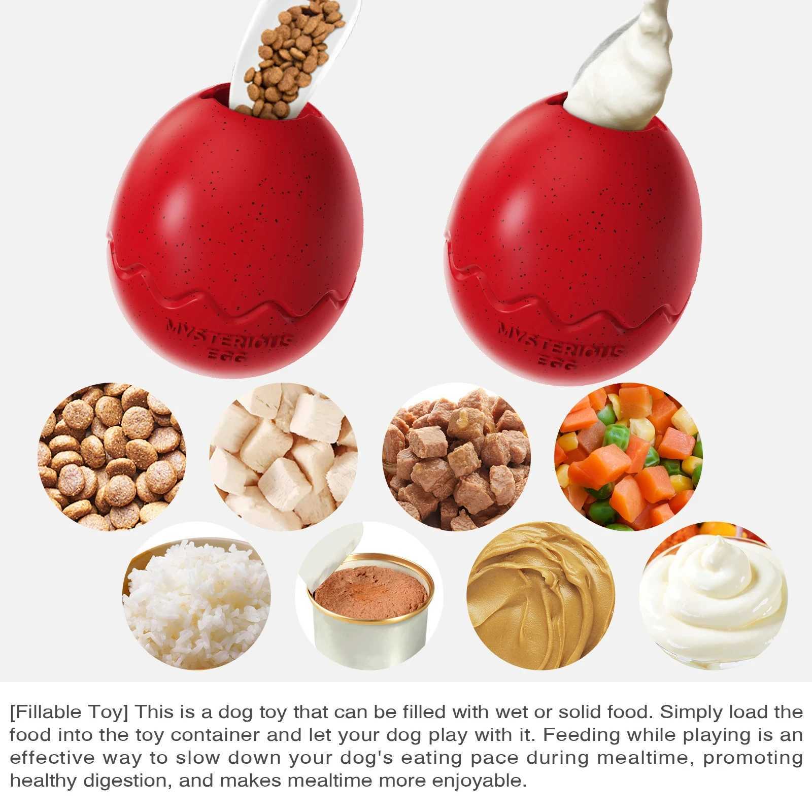 Dog slow feeder chew toy dinosaur egg shaped food dispenser pet relaxation puzzle cleaning teeth interactive training game accessories X241213