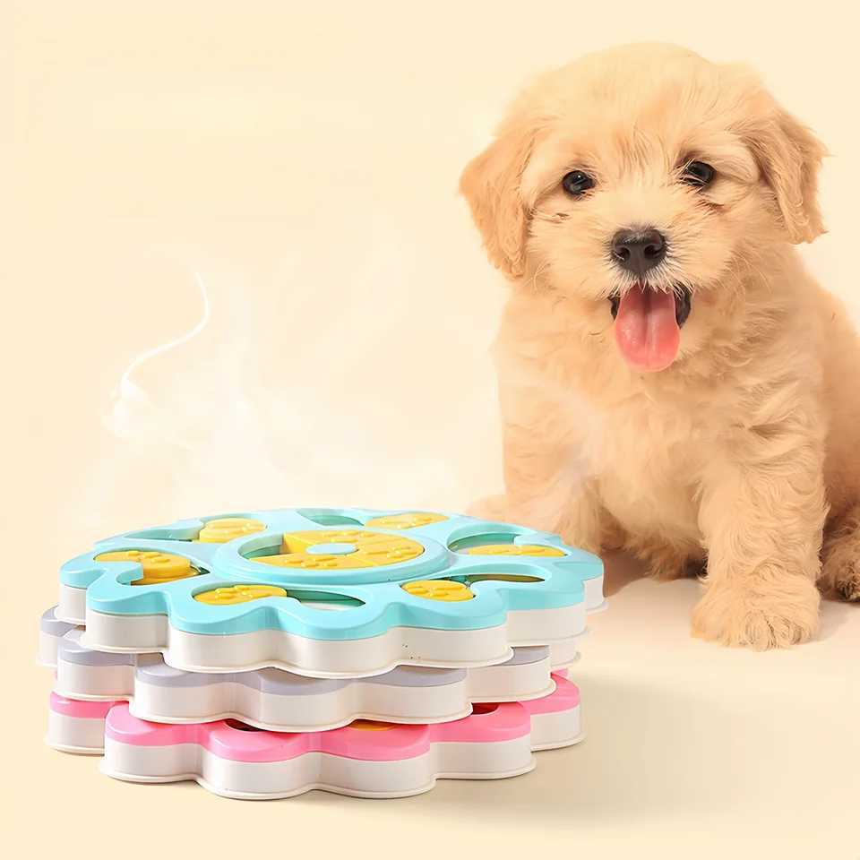 Pet Cat Dog Puzzle Toy Interactive Toys Pets Slow Feeder Toys Pet Bowl Eating Training Toy for Kitten Puppy X241213