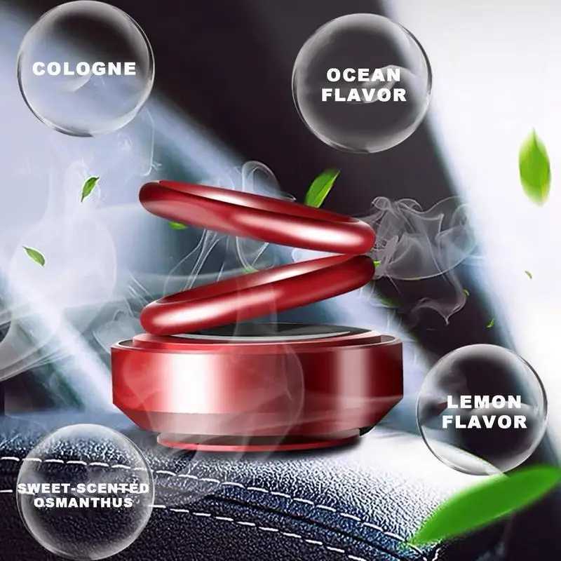 Car Rotating Perfume Ornaments Aroma Car Air eners Solar Powered Aroma Diffuser Car Decorations AccessoriesXJ241213