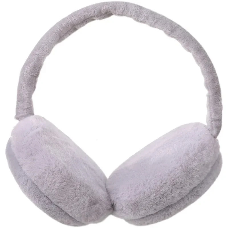 Soft plush earmuffs warm winter earmuffs mens fashionable solid color earmuffs outdoor cold protection earmuffs 241211