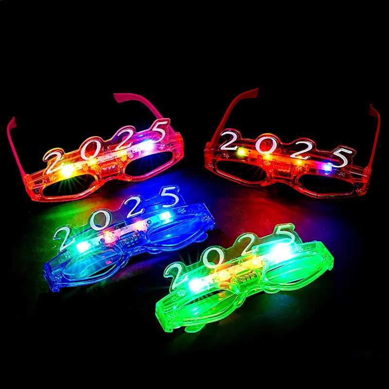 Sunglasses 1-20pcs LED 2025 Glasses Glow Party Supplies Light Up Sunglass for Kids Adult Birthday Neon Wedding Thanksgivings Xmas New Years H241213