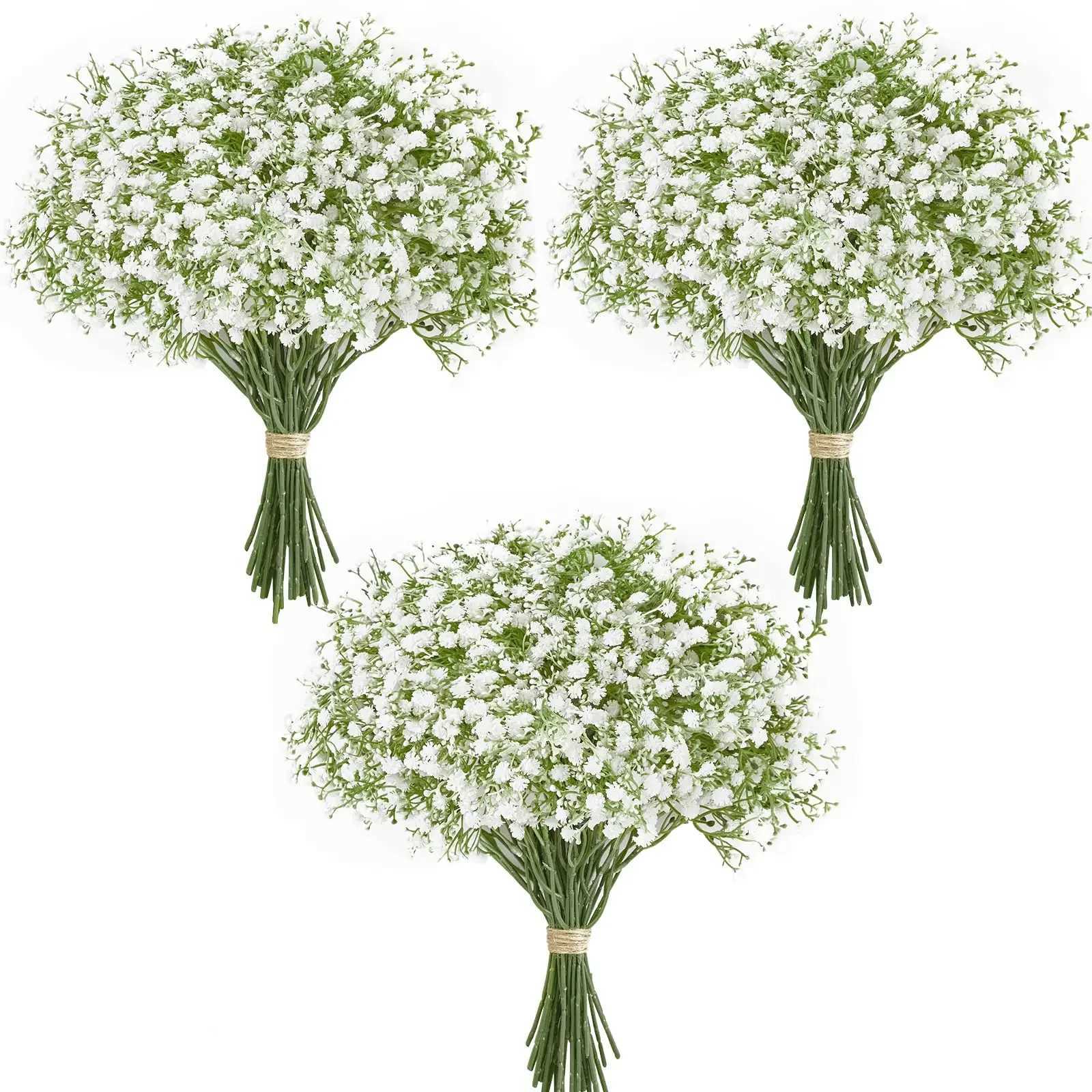 10pcs Artificial Flowers Baby Breath Flower Fake Gypsophila for Wedding Party Home Christmas Decoration Bouquets DIY AccessoriesXJ241212