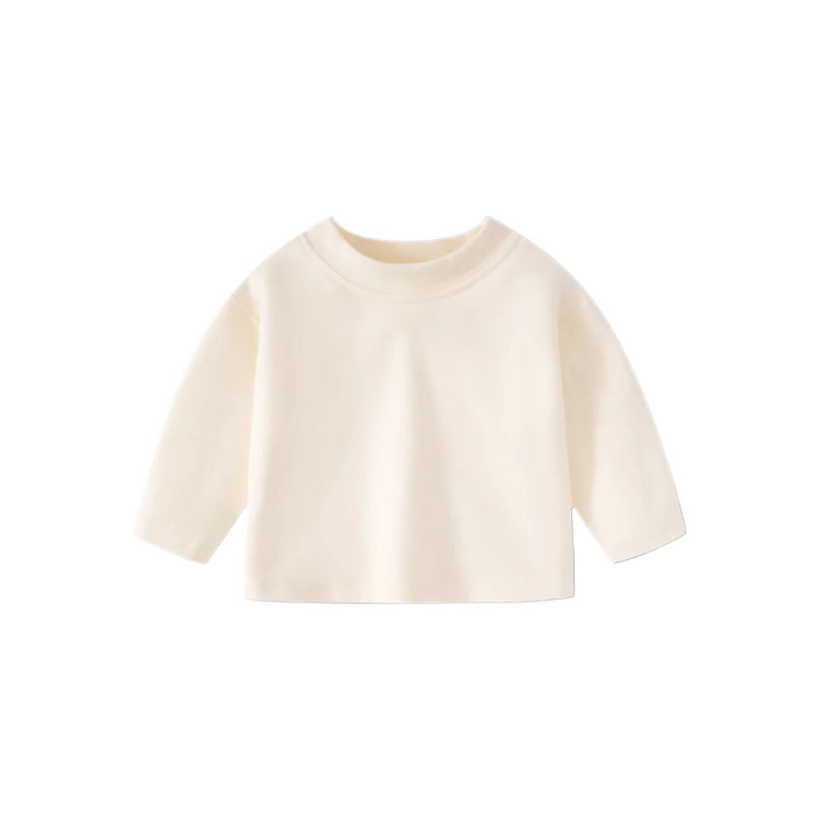 Baby Boy Warm Base Layers - Extra Thick Knit Winter Tee with High Neckline
