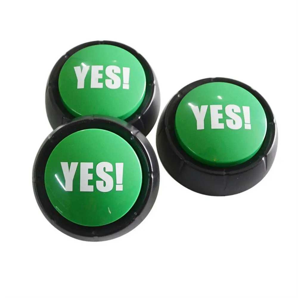 Button Sound Yes No Buttons Answer Buzzer Toy Buzzers Game Talking Party Dog Quiz Prank Funny Toys Show Recordable Wrong X241213