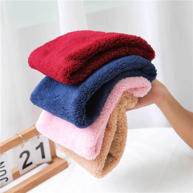 Scarves Wraps Cashmere Warm Collor Ring Winter Scarf Solid Plush Thick Outdoor Sports Men Women Children Neckerchief Full Face Mask Muffler H241213