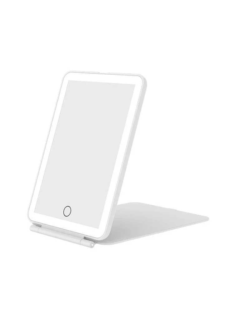Portable Touch Screen Makeup Mirror with 3 Light Modes LED Foldable Cosmetic Mirror for Travel or Tabletop UseXJ241213