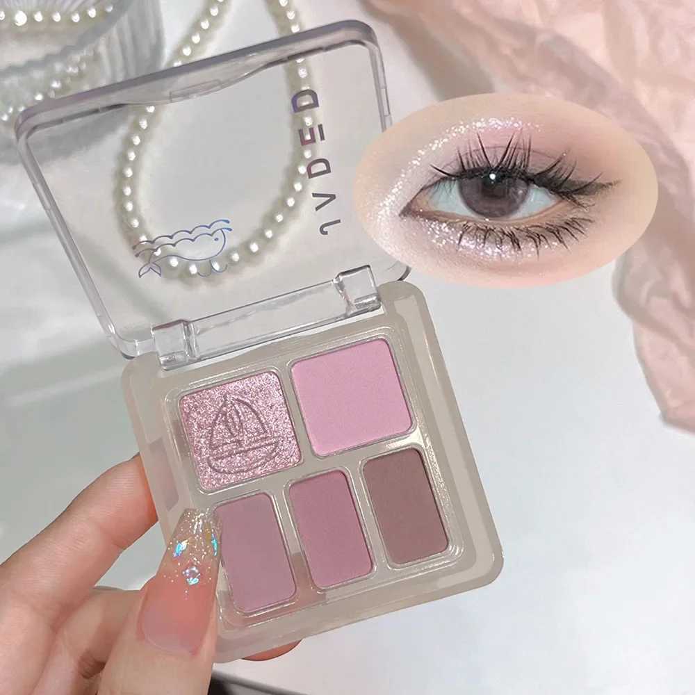 5-color shiny silver gray black eye shadow palette waterproof easy coloring milk tarot purple pink shiny eye shadow makeup palette W241213
