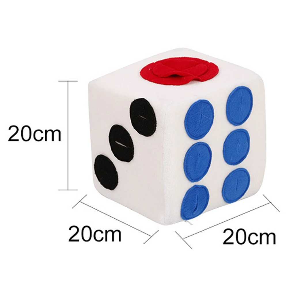 Pet Dog Plush Dice Toy Food Dispenser Treatment Puzzle Toy Puppy Intelligent Training Toy Food Leakage Playing Plush Dice X241213