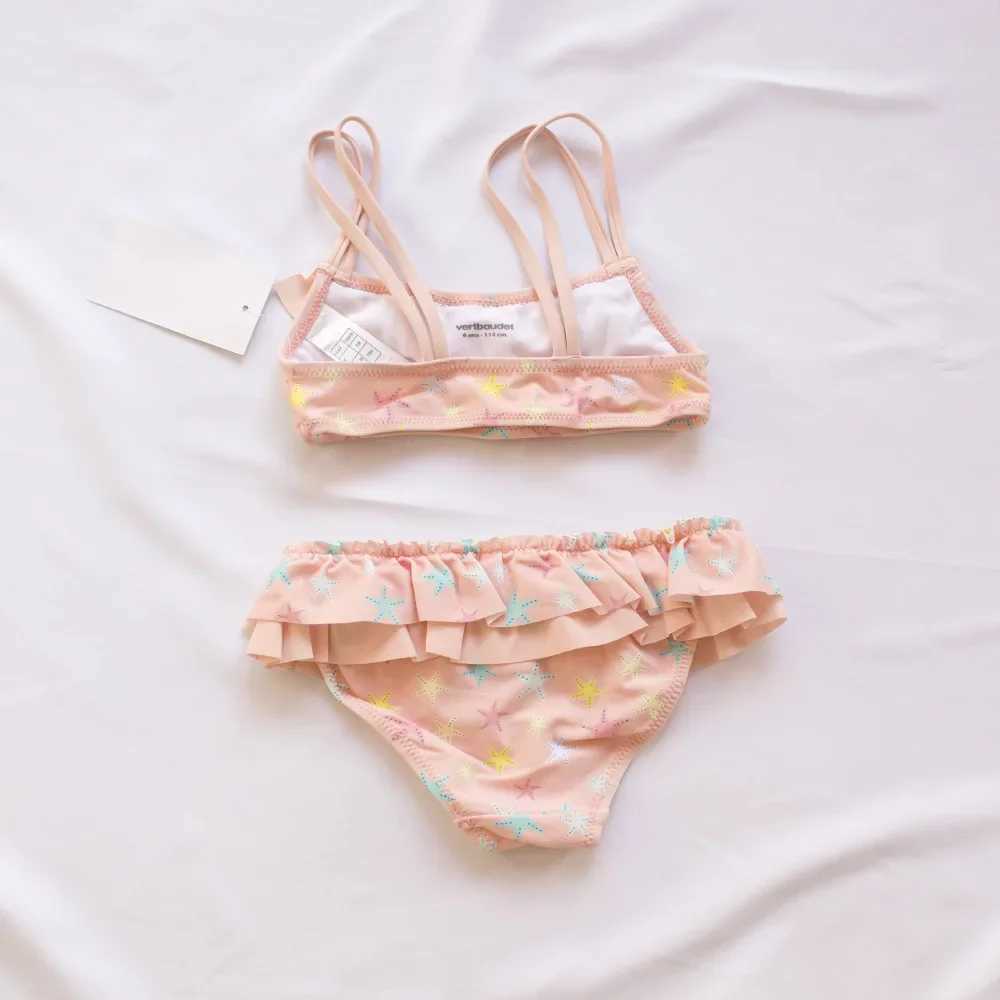 2-10Years Kids Swimwear For Bbay Girls Two Pieces Swimsuits Girl Bikini Set Kids Bathing Suits Beach Biquini Girl Swimming WearXJ241212
