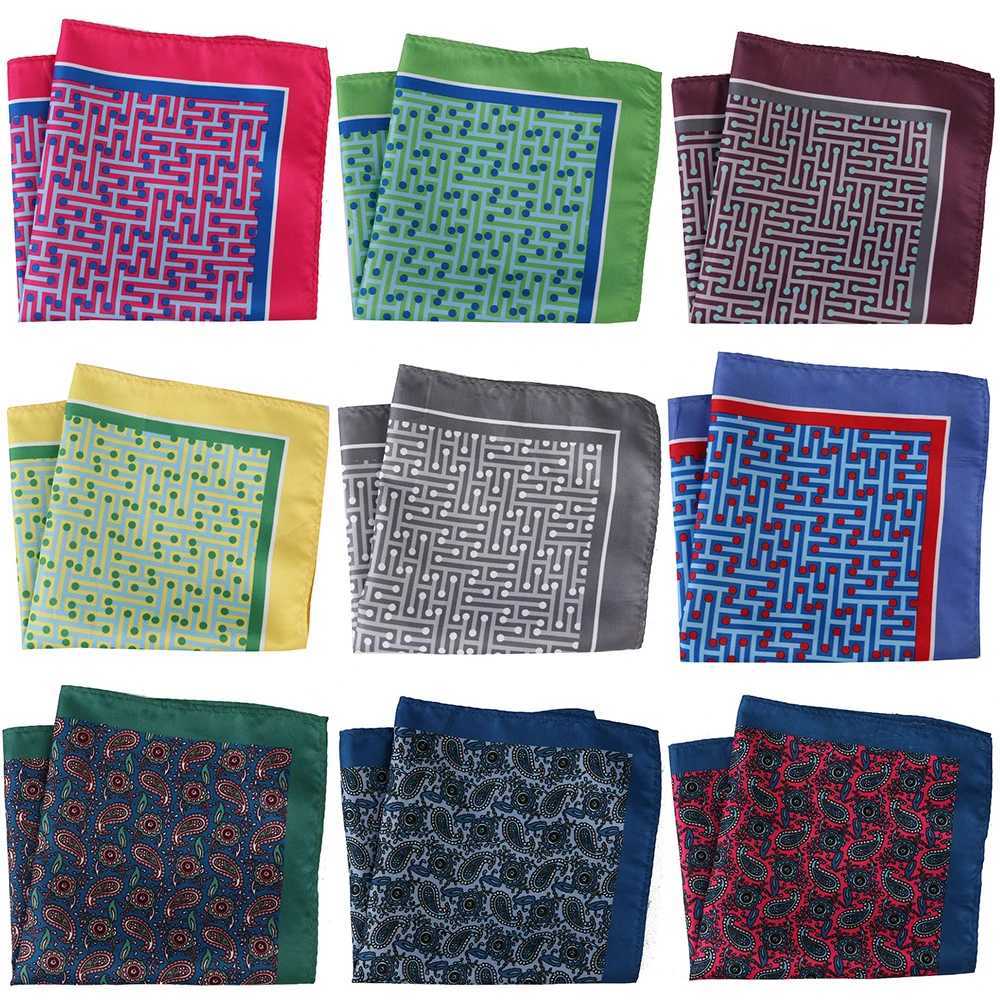 Tailor Smiths new collection arrives at Pocket Square 30x30cm handheld headscarf mens Hanki floral paisley chest towel fashion mens accessories W24121