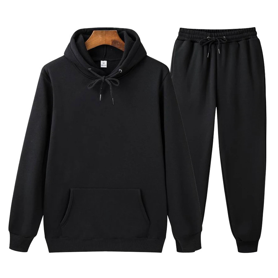 Fashion 2024 Mens and Womens HoodiesPants Jogging Pants Set Winter Sportswear Zipper 241211
