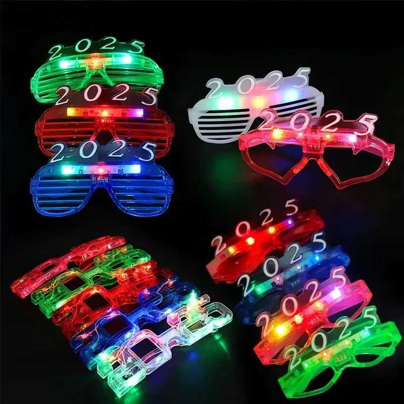 Sunglasses 10-50pcs LED 2025 Glasses Glow Party Supplies Light Up Sunglass for Kids Adult Birthday Neon Wedding Thanksgivings Xmas New Year H24121350Y