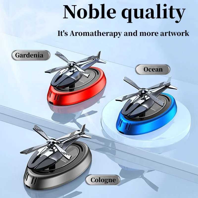 Car Air ener Heliter Solar Propeller Rotating Aroma Diffuser Car Styling Fragrance Decoration Auto Interior AccessoriesXJ241213