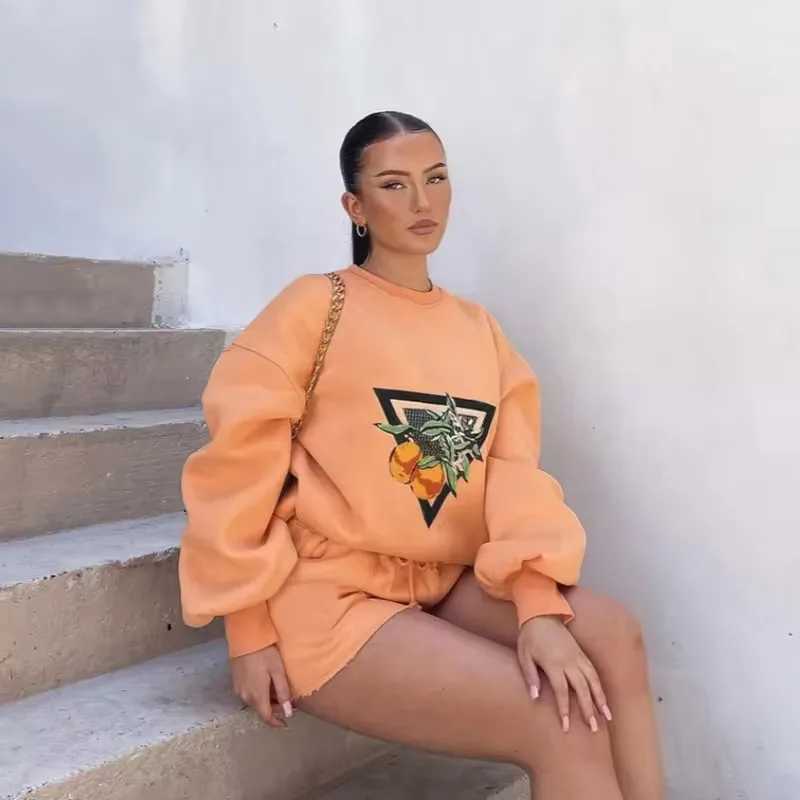 Women's Two Piece Pants New short Printed Hip Hop Strt Slit Fringe Short Sets 2 Piece Set Women Spring Clothing Short Sets Women Two Piece Y24121